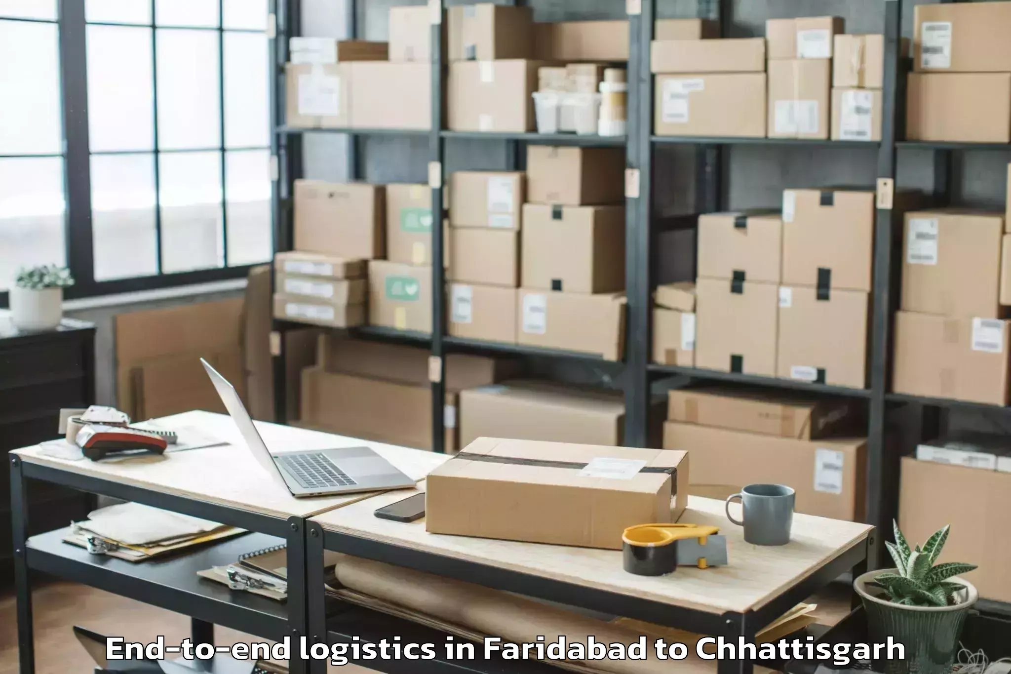 Top Faridabad to Bastanar End To End Logistics Available